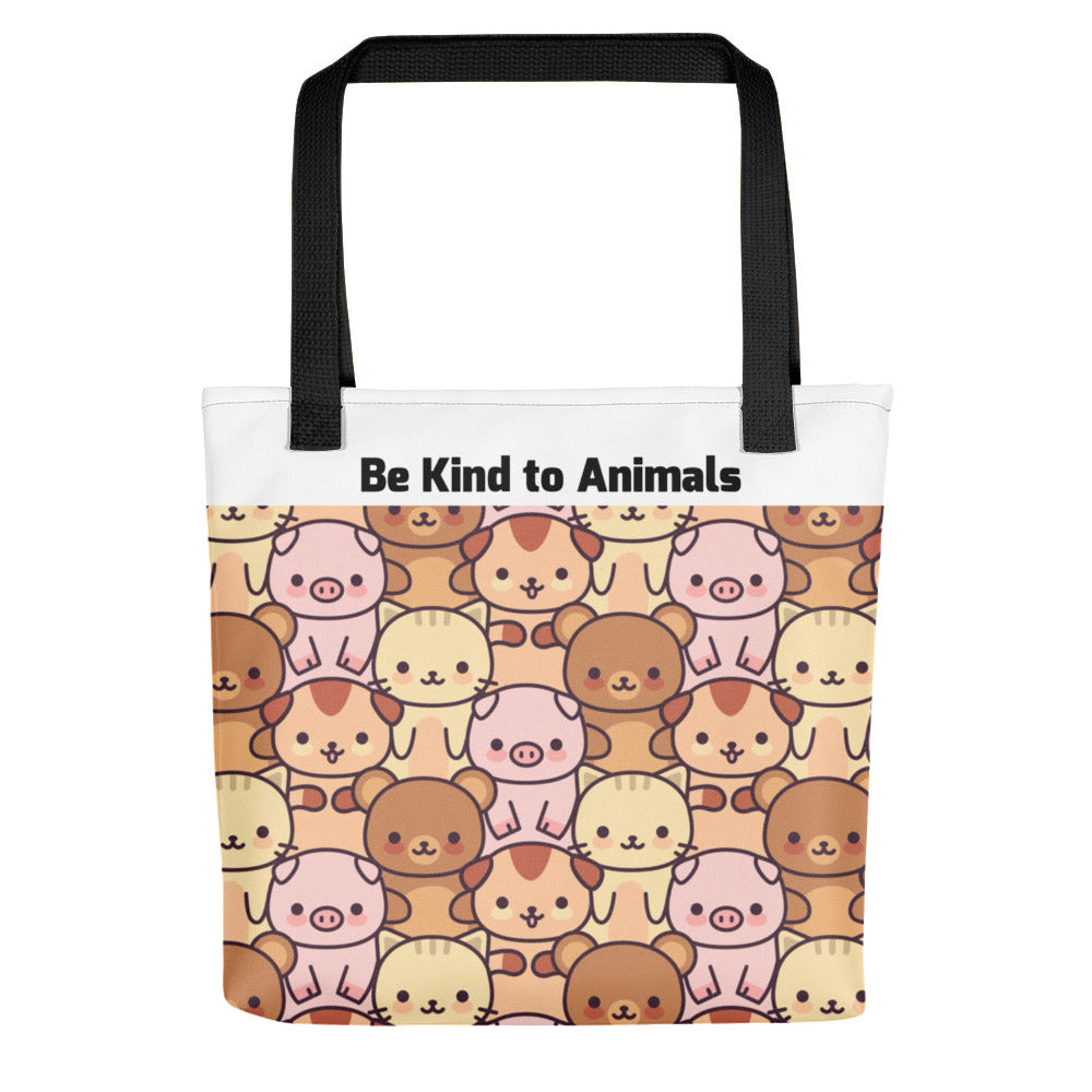 animal lovers, be kind, cute tote bags, large tote bags for work, tote bag